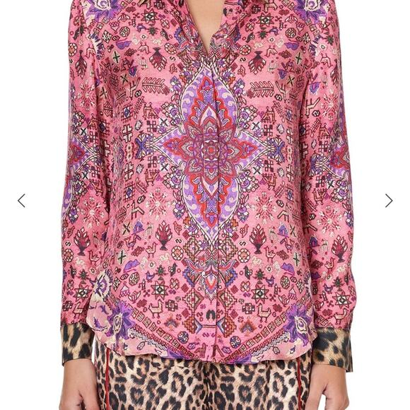 Camilla Slim Fit Long Sleeve ShirtLotus Lovers Size L #0005 - Picture 1 of 11